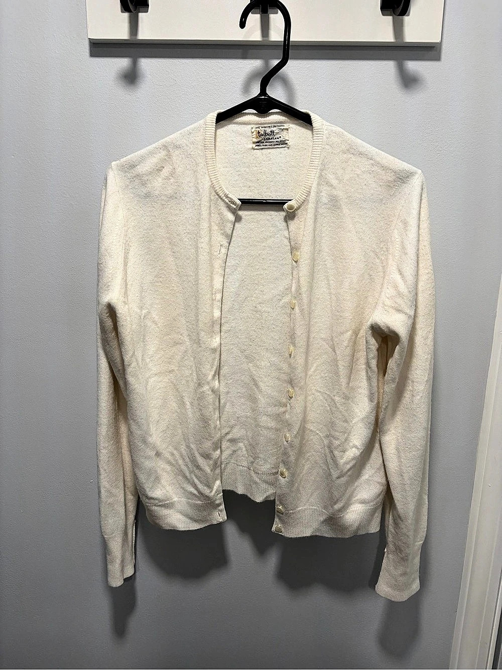 Talbots Cream Button-Front Cardigan